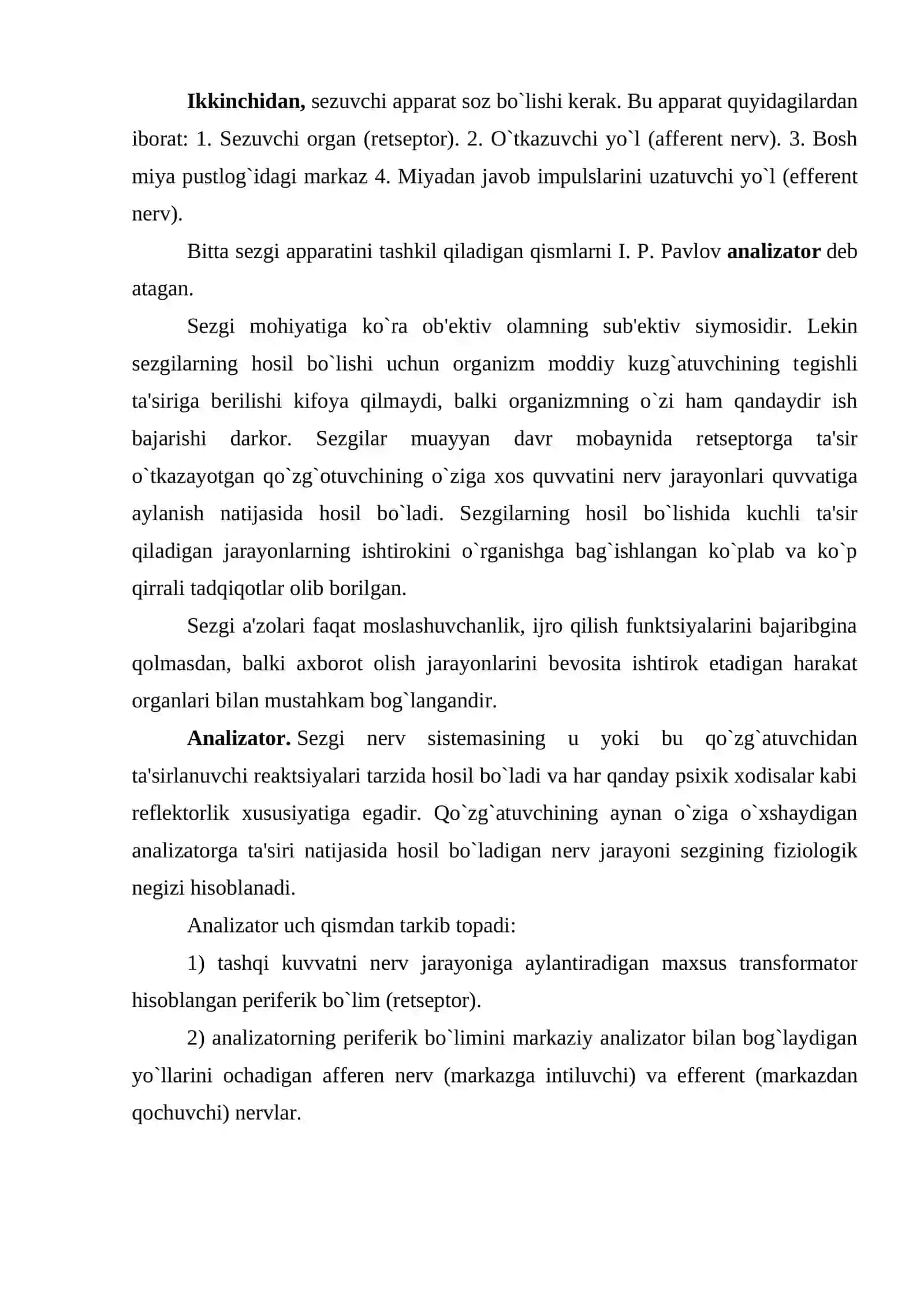PSIXIK JARAYONLAR VA MIYANING O’ZARO ALOQADORLIGI 3