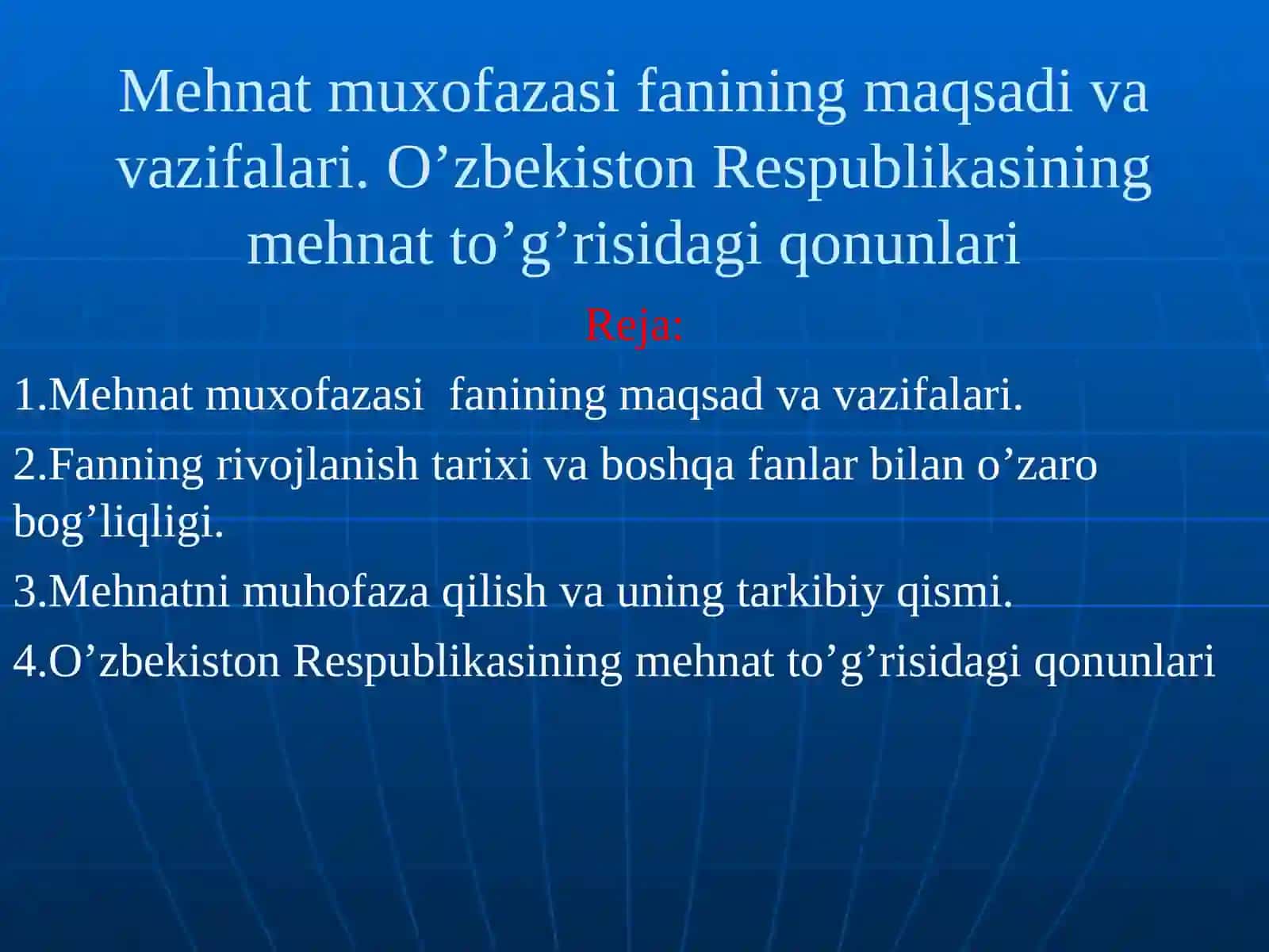 Mehnat muhofazasi (tanlov fani) 3