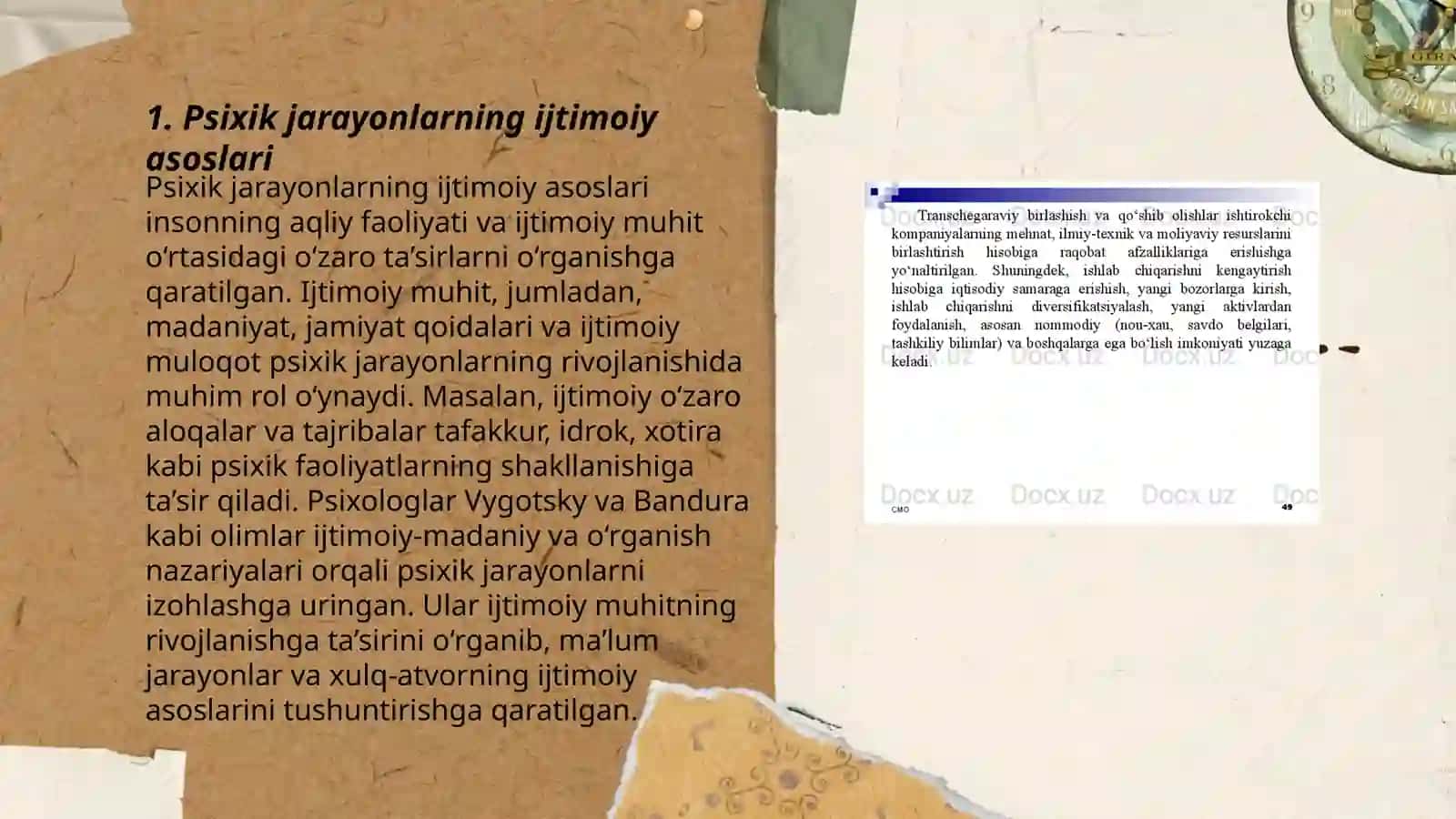 Psixik jarayonlarning vujudga kelishi 3