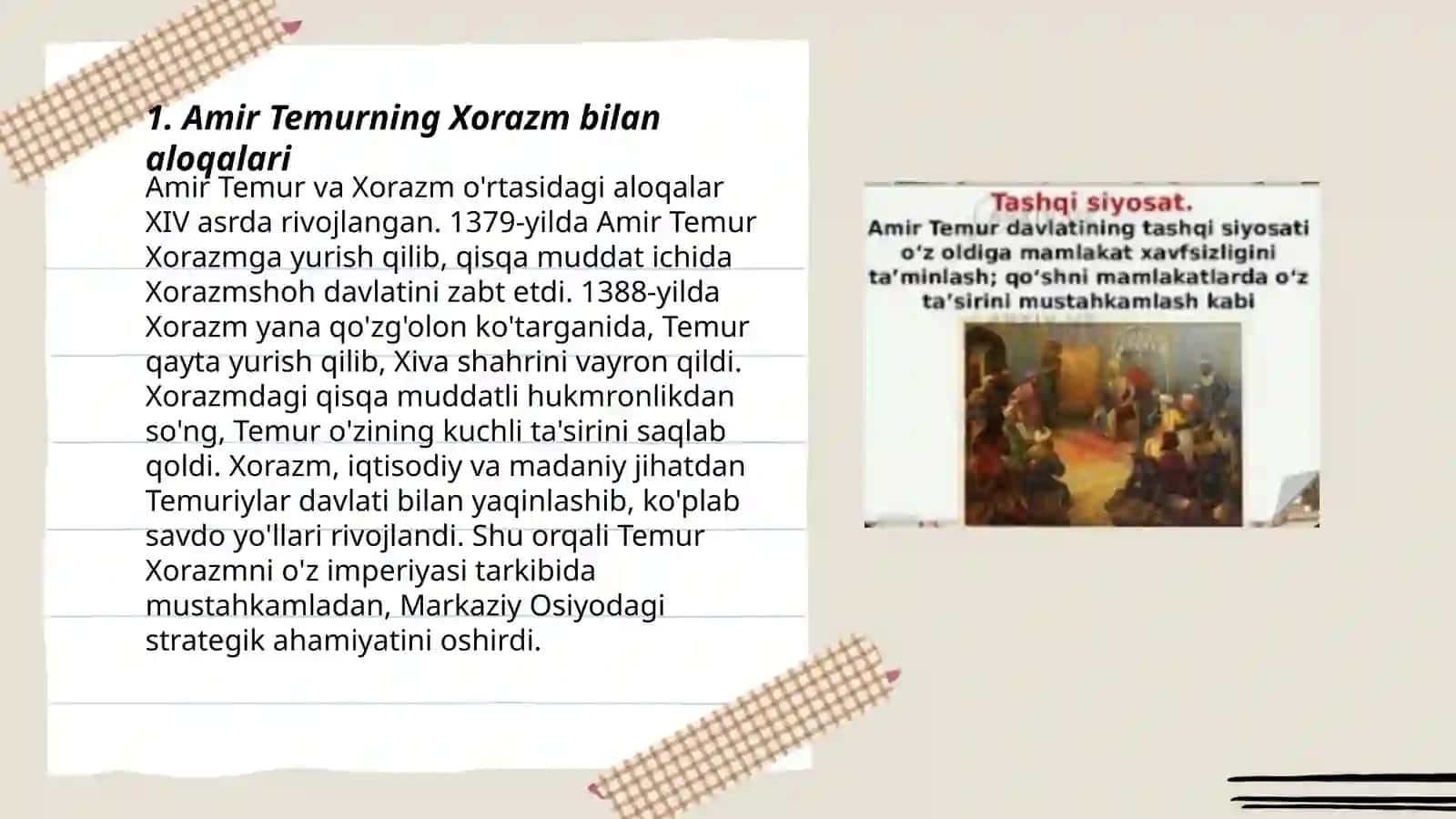 Amir Temurning tashqi siyosati 3