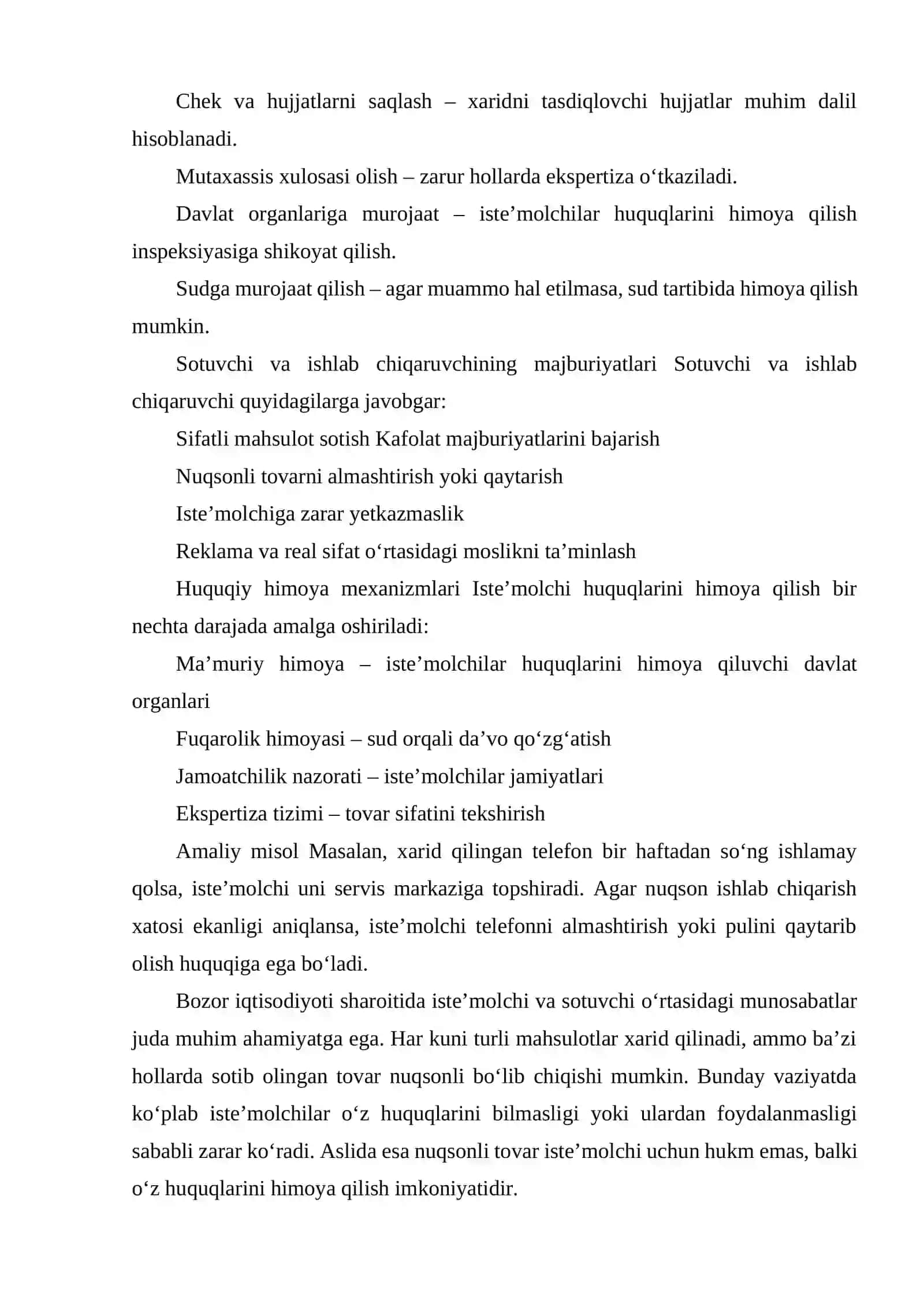 NUQSONLI TOVAR ISTE’MOLCHI UCHUN HUKM EMAS HUQUQINGIZNI QANDAY HIMOYA QILASIZ? 3