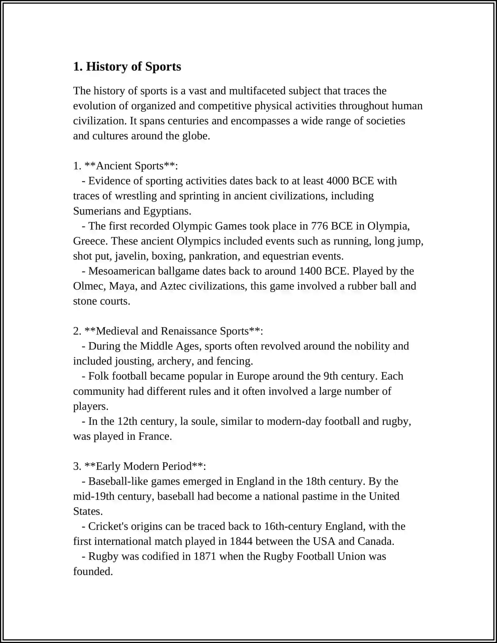 SPORTS HISTORY 3