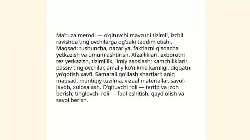 Ma'ruza Metodi 3
