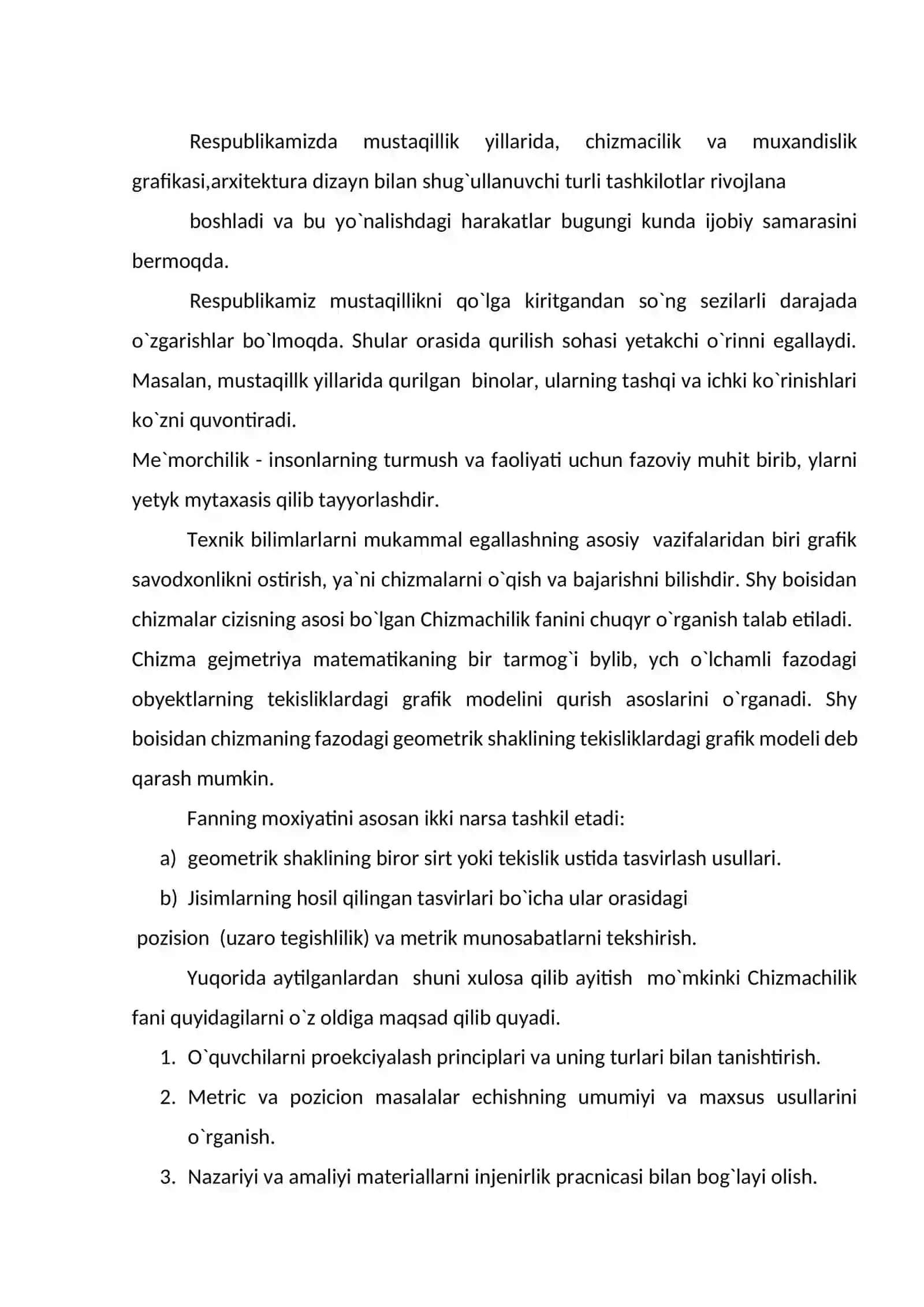 CHIZMACHILIK FANINING TARIXI 3