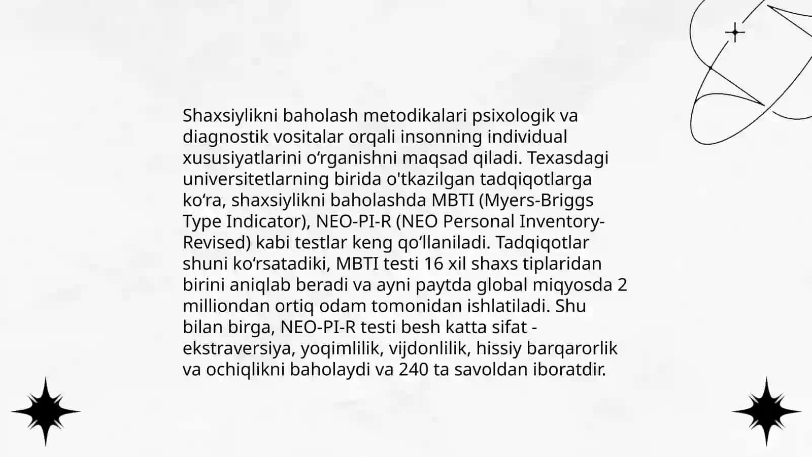 Shaxsni kompleks o'rganishning psixodiagnostik metodikalari 3