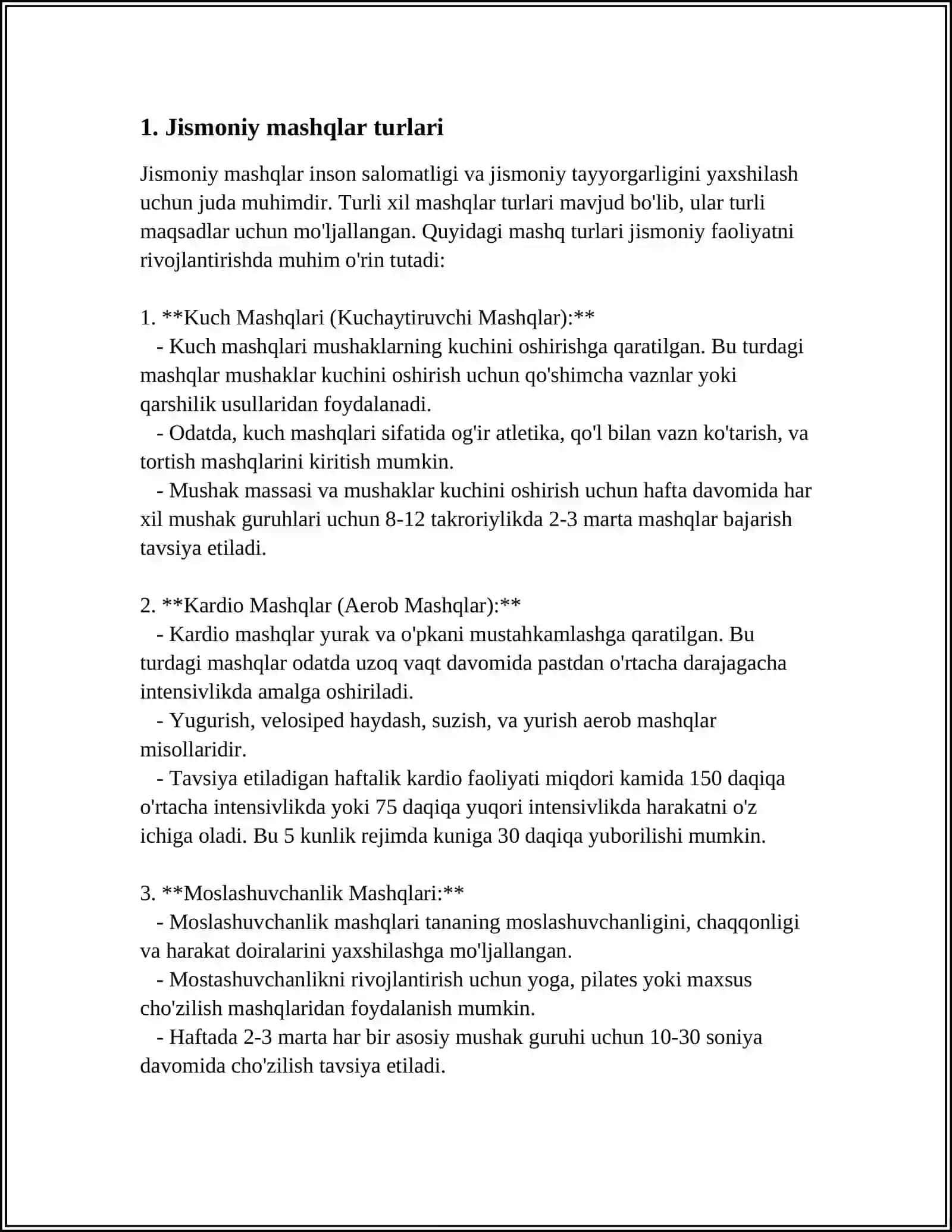 Jismoniy mashqlar 3