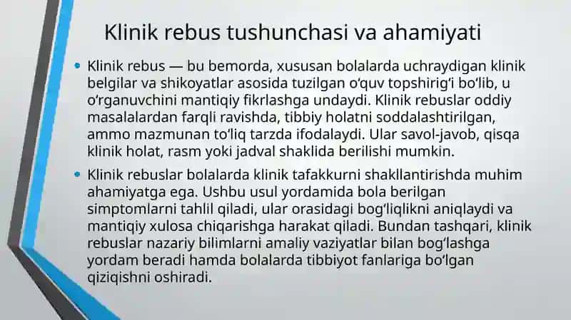 Klinikrebuslar yaratish va yechish ni o'rganish 3