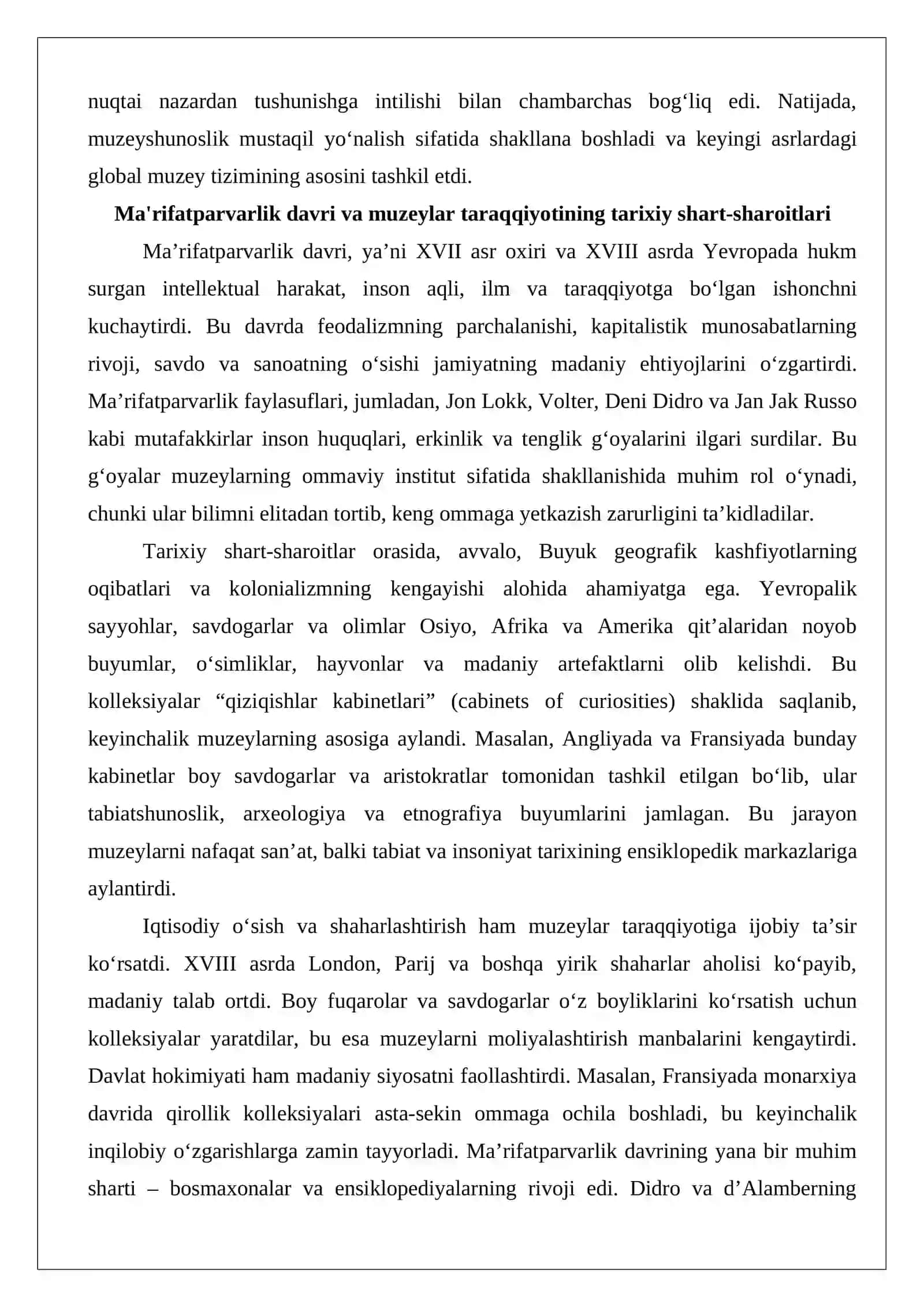 XVIII asrda G‘arbiy Yevropa muzeylari (Angliya va Fransiya) 3