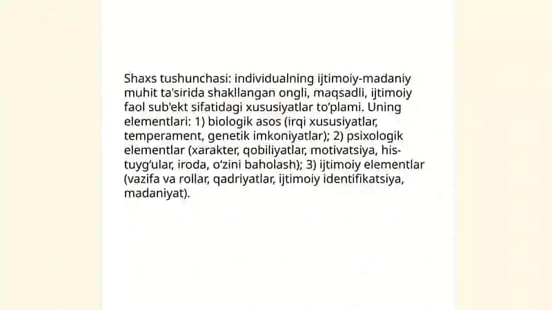 Shaxs va uning tuzilishi 3