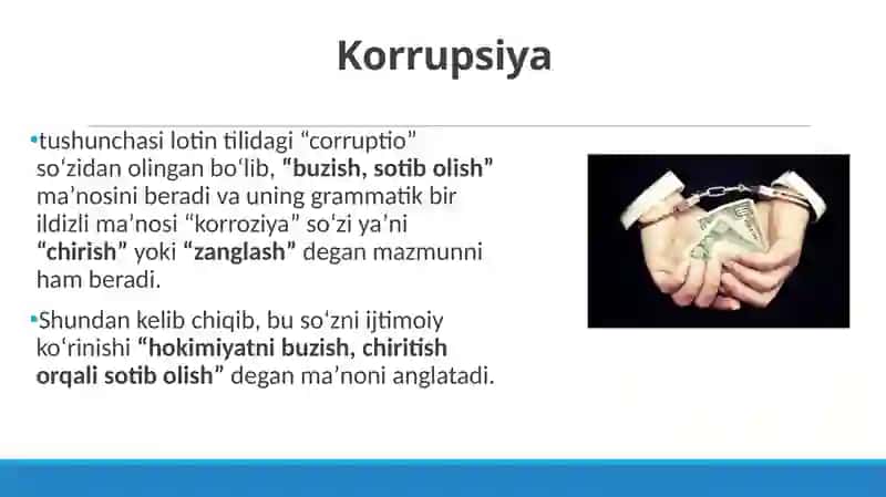 Korrupsiyaning mohiyati, oqibatlari va unga qarshi kurash mexanizmlari 3