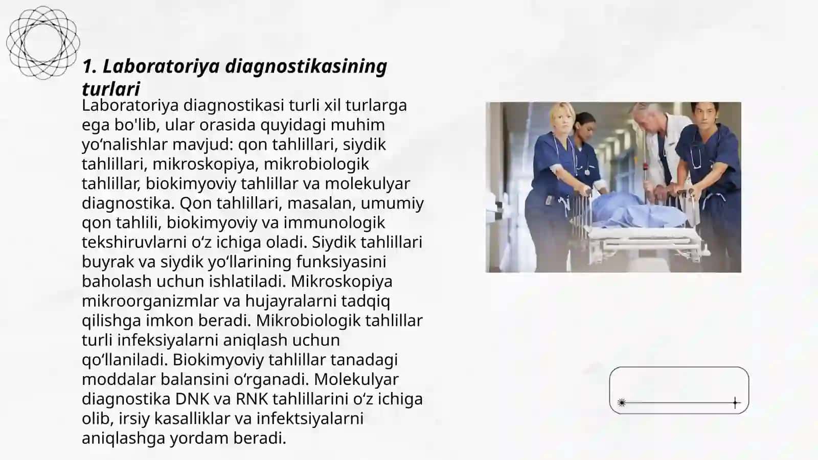 Bemorlarni tibbiy asbob uskunar bilan labarator tekshirish usuli 3