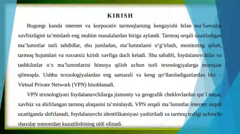 VPN texnologiyalari va ularning kriptografik asoslari 3