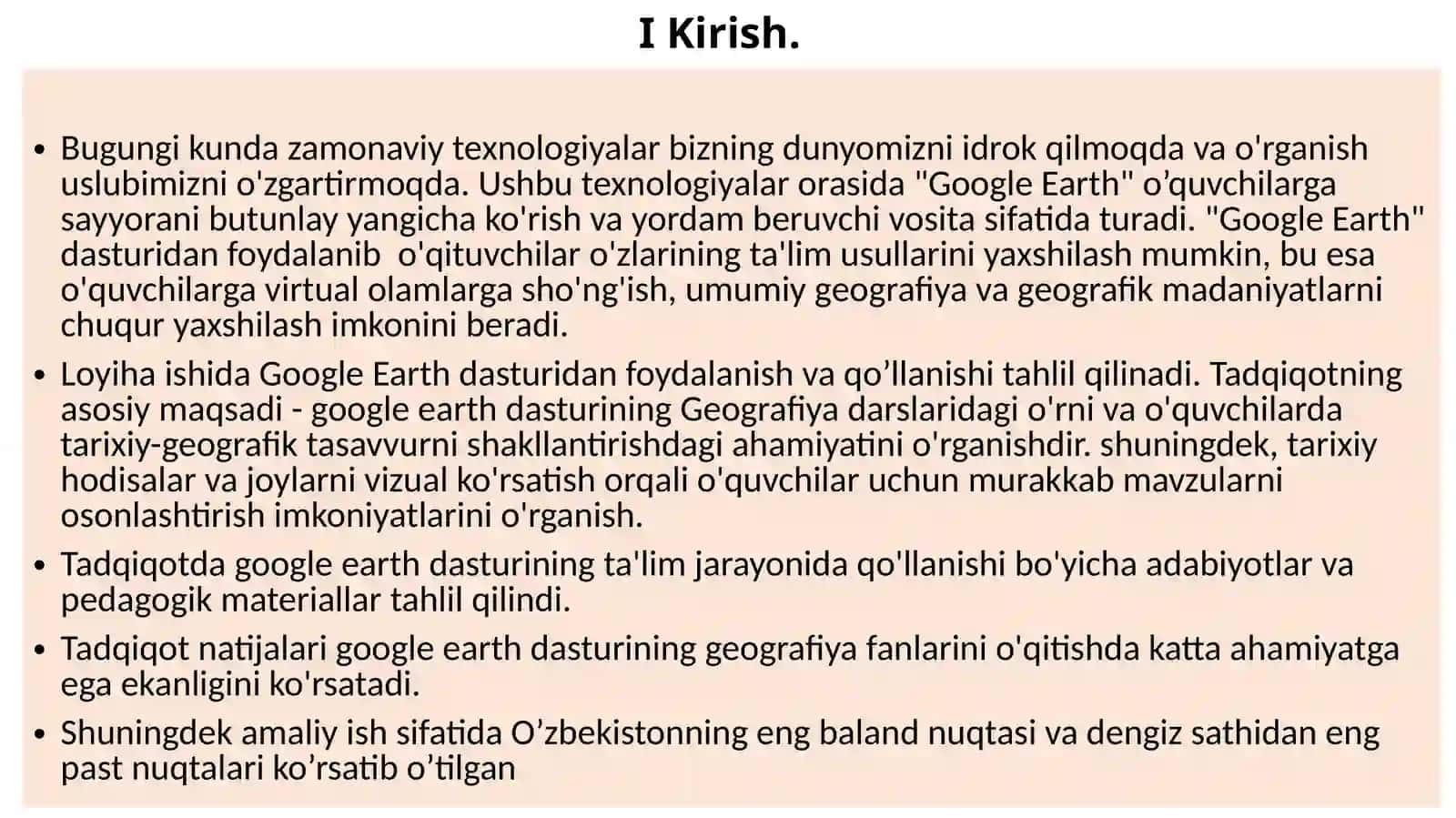 Google Earth ilovasida O‘zbekistonning eng baland va past nuqtalarini aniqlash 3