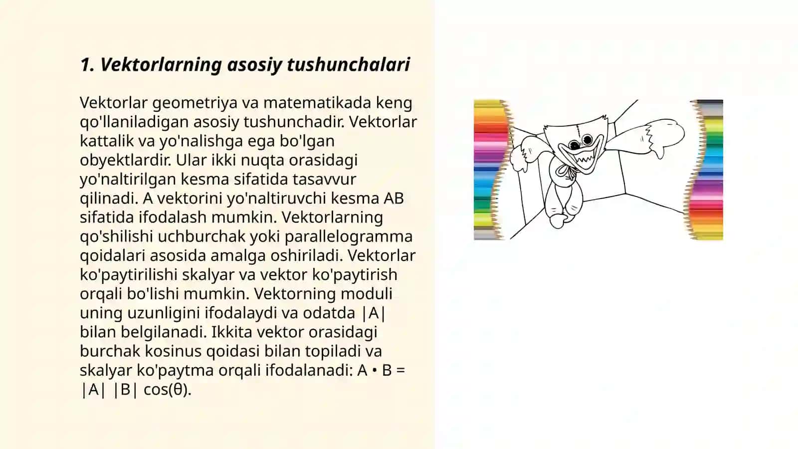 Vektor va tenzor analiz elementlari maʼnosini tushuntiring 3
