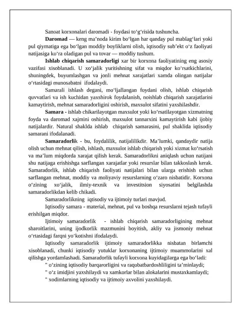 Korxona faoliyatining moliyaviy natijalari 3