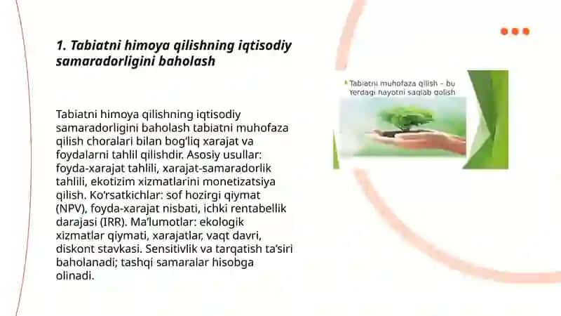 Tabiatni himoya qilishni iqtisodiy tahlili 3