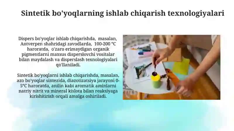 Suniy azoboʻyoqlar: Azoboʻyoqlar xaqida tushuncha 3
