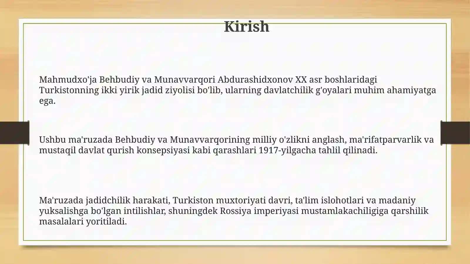 Mahmudxo'ja Behbudiy va Munavvarqori Abdurashidhonovlarning milliy davlatchilik g'oyalari 3