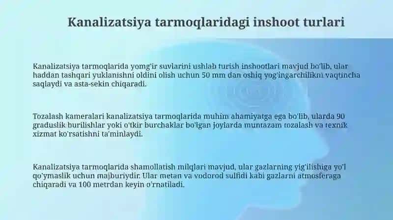 Kanalizatsiya tarmoqlaridagi inshootlar va Kanalizatsiya nasos stansiyalarining turlari 3