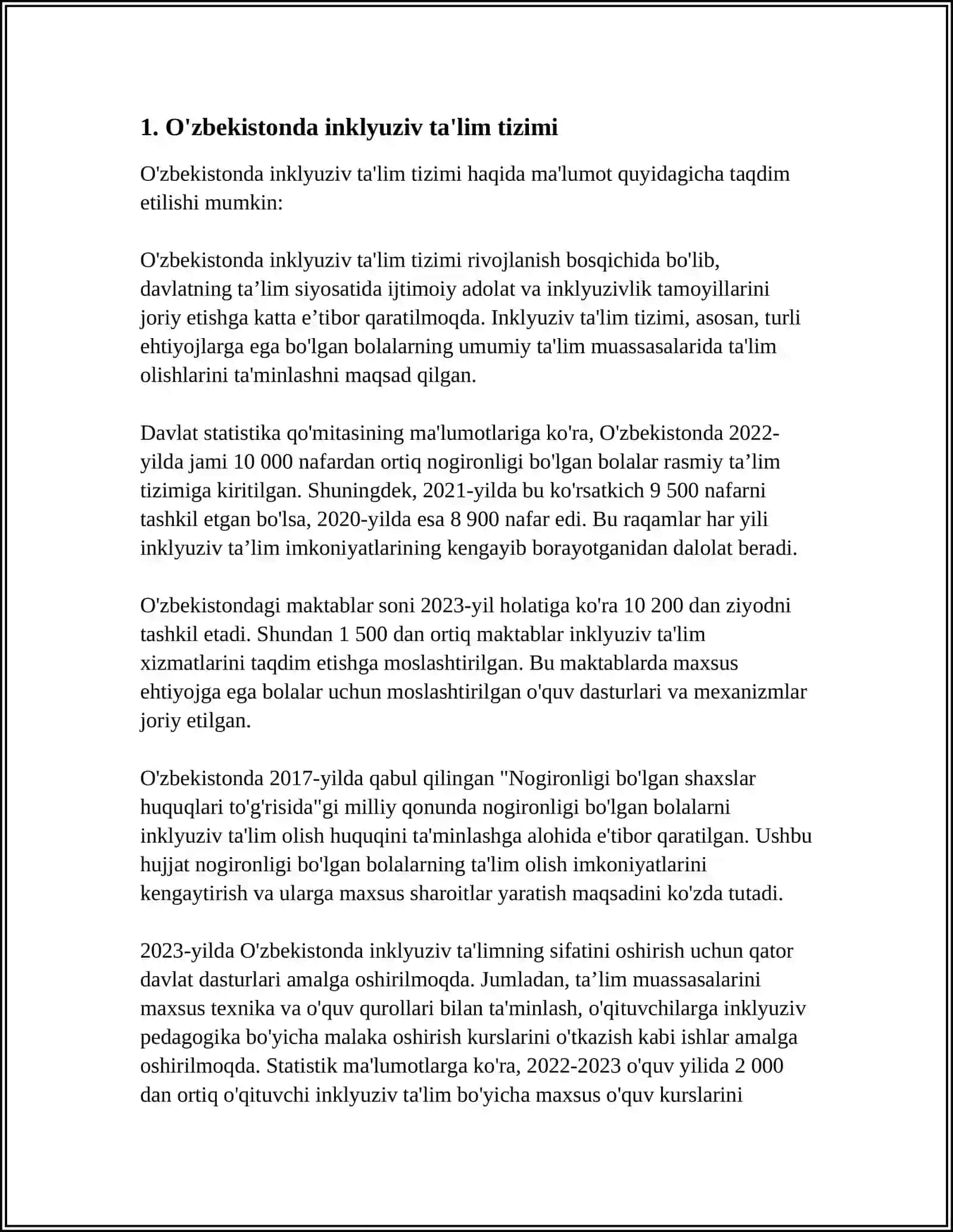 O'zbekistonda inklyuziv ta'lim tizimi 3