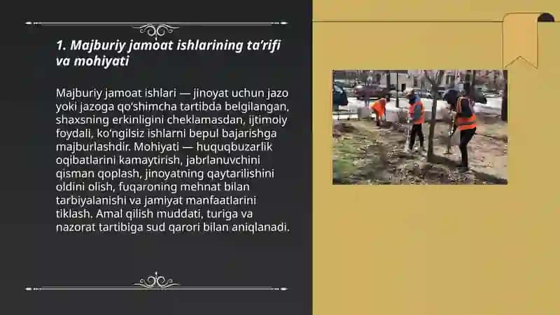 Majburiy jamoat ishlari 3