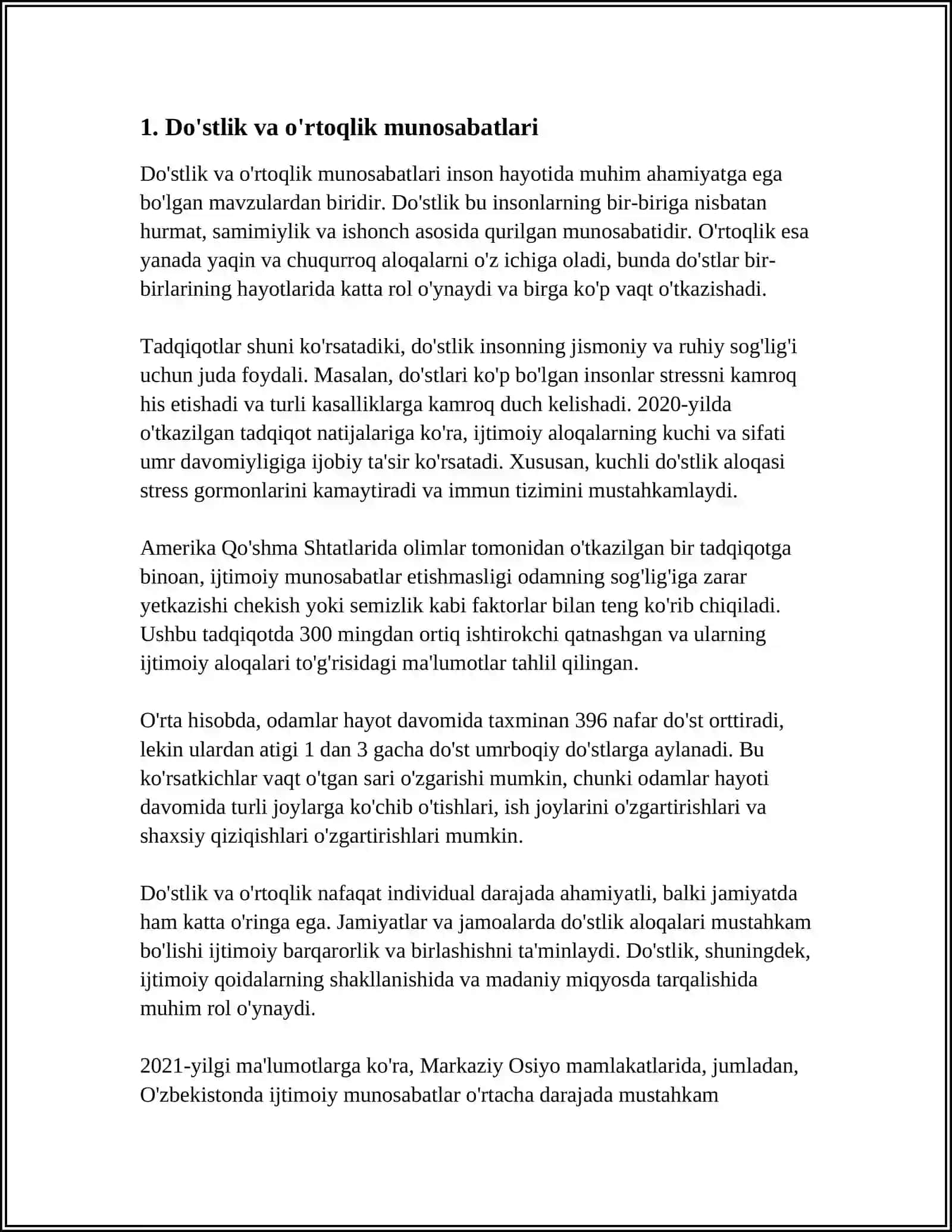 MOSLIK VA MUNOSABATGA OID MISOLLAR 3