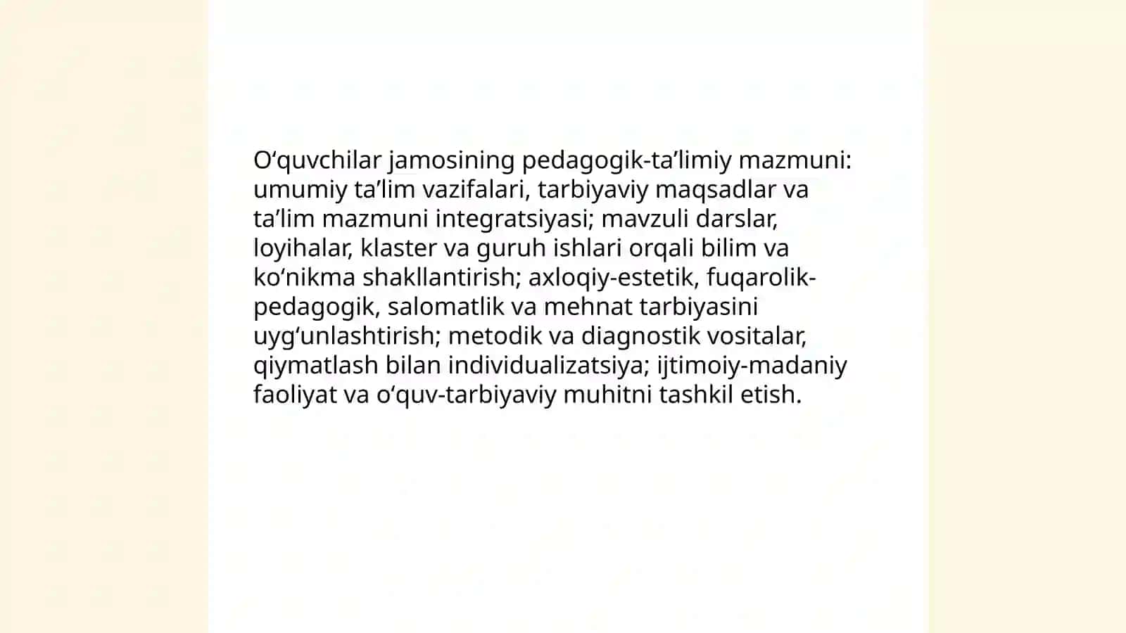 Oʻquvchilar jamosini - yagona pedagogik jarayonning asosiy shakli 3