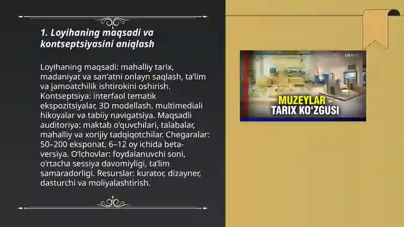 Kichik virtual muzey loyihasi 3
