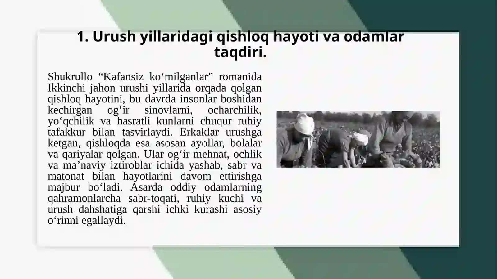 Shukrullo Kafansiz Ko'milganlar romani 3