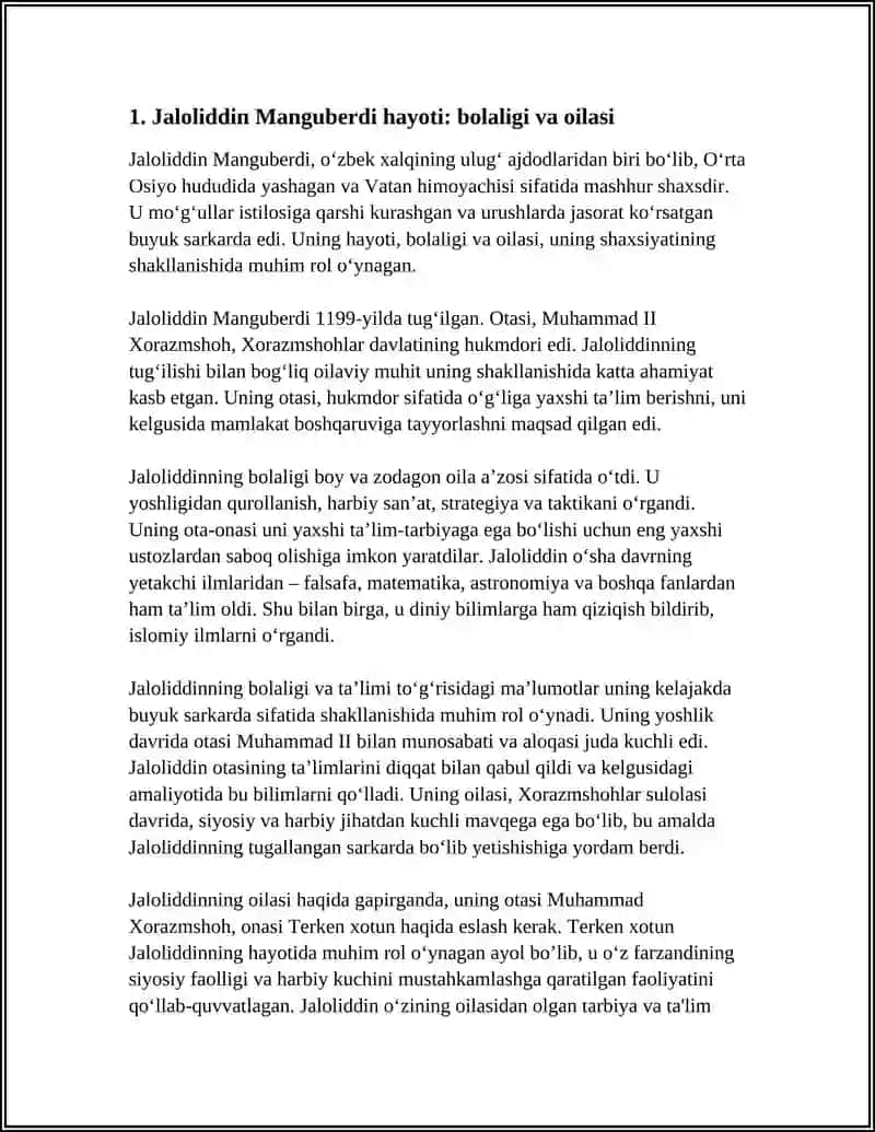 JALOLIDDIN MANGUBERDI ‐ VATAN HIMOYACHISI 3