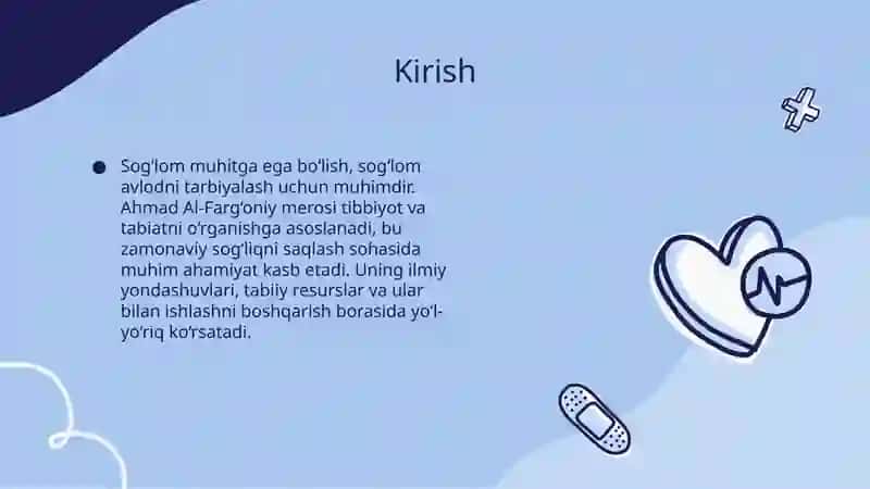 Sog‘lom muhit – sog‘lom avlod. Tibbiyotda Ahmad Al-Farg‘oniy merosi 3