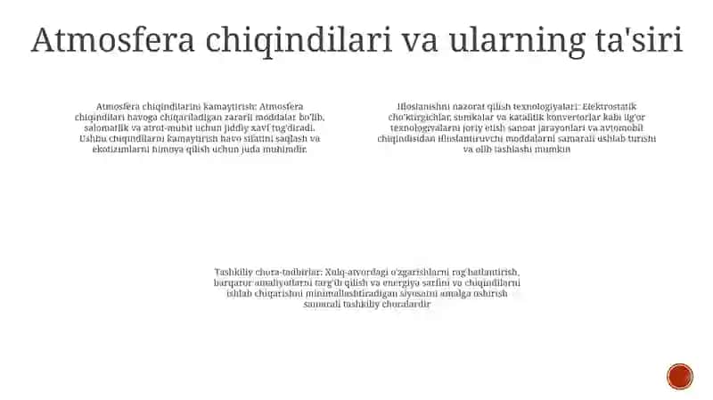 Atmosfera Havosiga Tushayotgan Chiqindilarni Kamaytirish Uchun QoʻLlaniladigan Texnik Va Tashkiliy Chora Tadbirlar 3