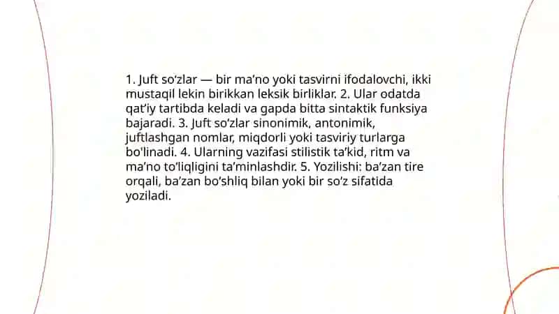 Juft soʻzlar haqida malumot 3