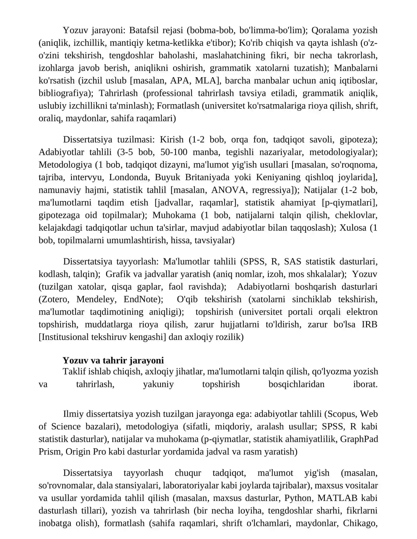 Ilmiy tezis yozish va tayyorlash tartibi 3
