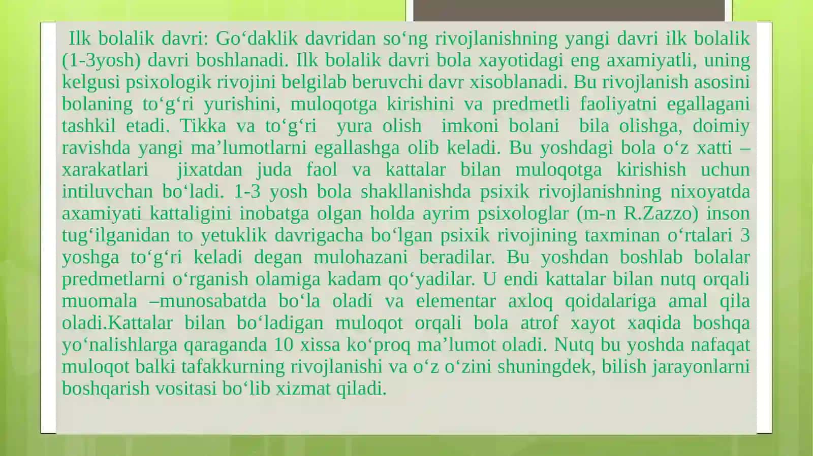 RIVOJLANISH PSIXOLOGIYASIPEDAGOGIKA PSIXOLOGIYA 3