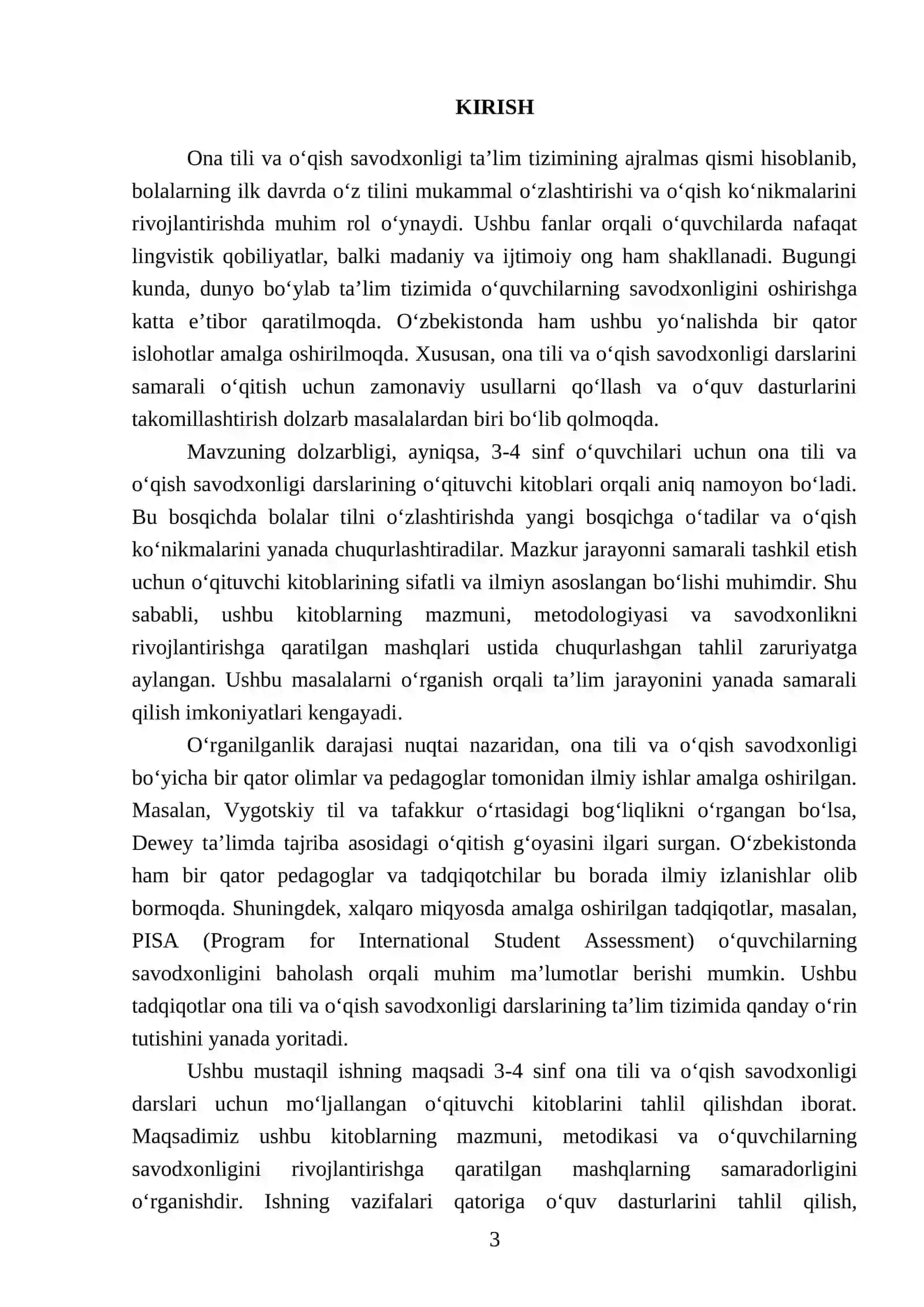 3-4 sinf Ona tili va oʻqish savodxonligi darslari o'qituvchi kitobini tahlil qilish 3