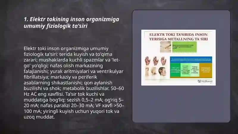 Elektr tokining inson organizmiga fiziologik taʼsiri 3
