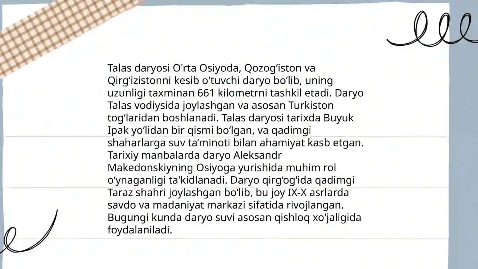 Oʻrta Osiyoning talaskilar yunon Baqtriya davridagi tarixiy geografiyasi 3