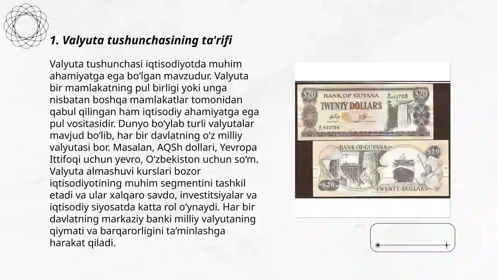 Valyuta tushunchasi va valyuta operatsiyalarining mohiyati 3