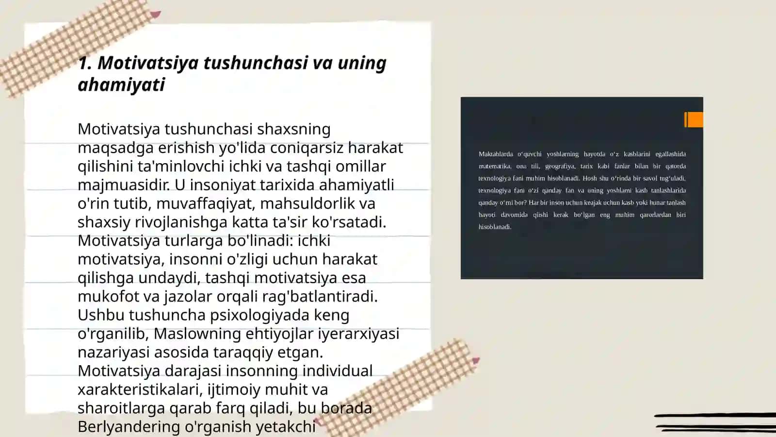 Motiv motivatsiya va hissiyotning namoyon boʻlishi 3