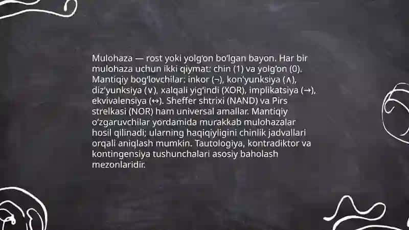 Mantiqiy bog‘lovchilar 3
