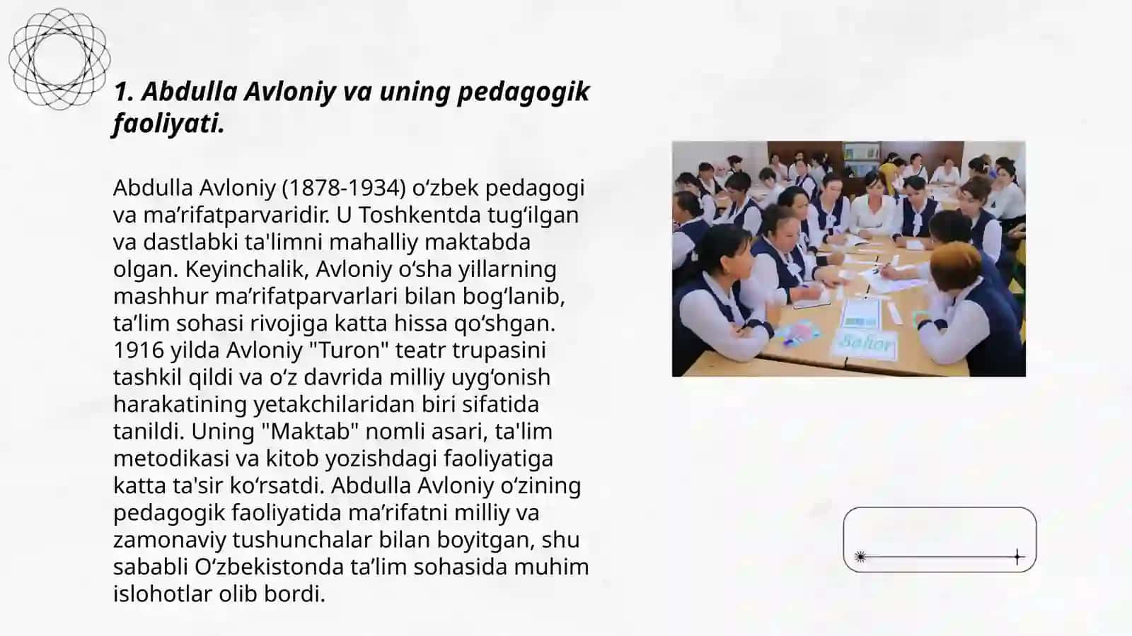 Abdulla Avloniyning pedagogik faoliyati va ta'lim tarbiya haqidagi qarashlari 3
