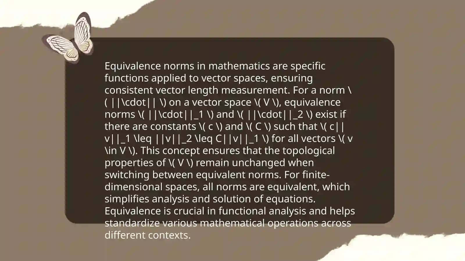 Equivalence Norms in Mathematics 3