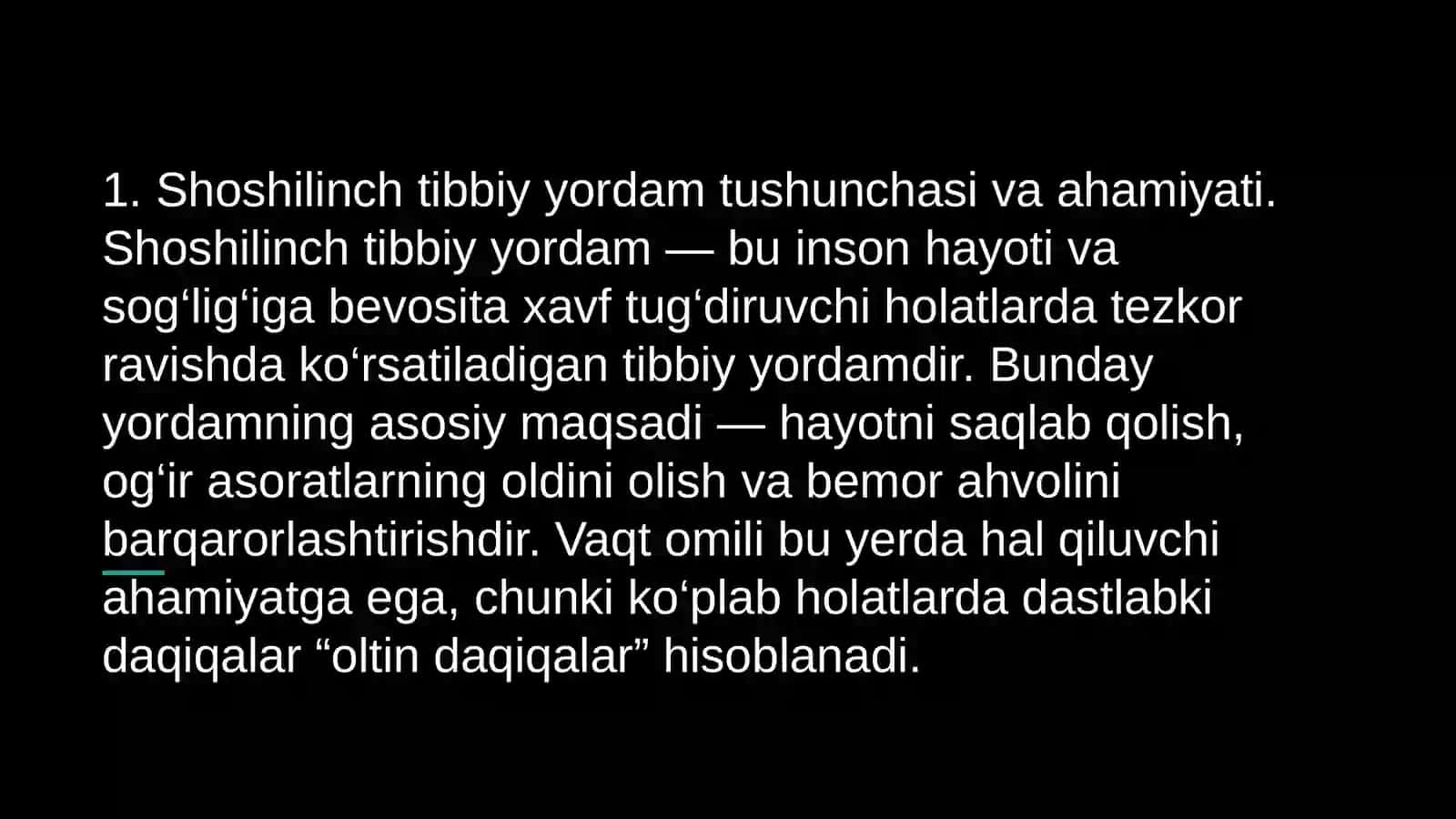 Shoshilinch tibbiy yordamS 3