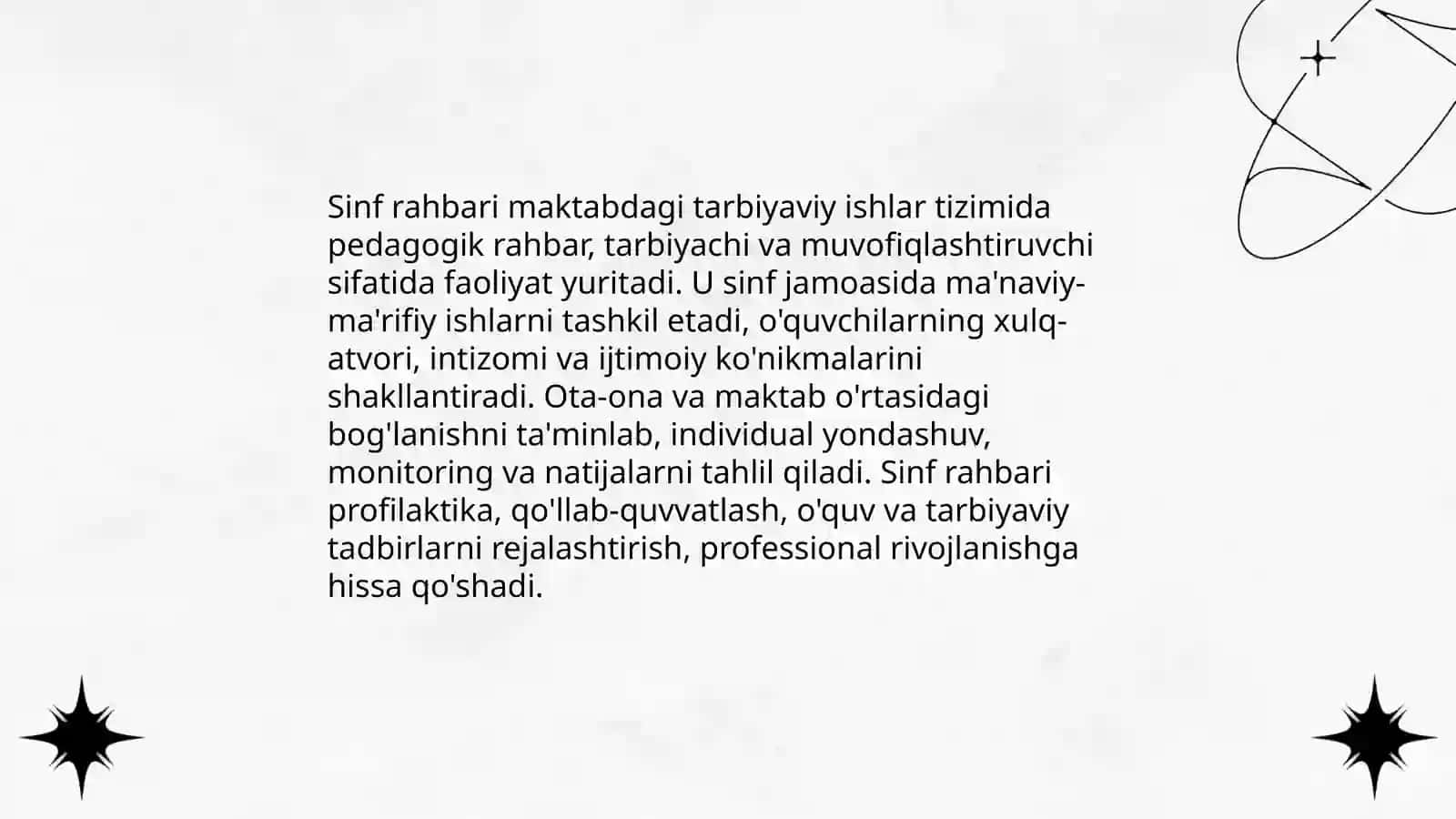 Sinf rahbarining maktabdagi tarbiyaviy ishlar tizimida faoliyati 3