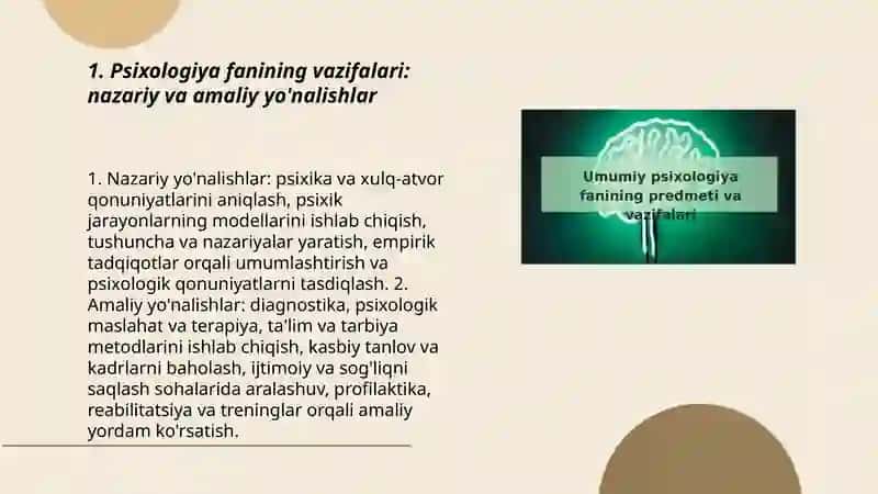 Psixologiya faning vazifalari, predmeti va metodlari 3