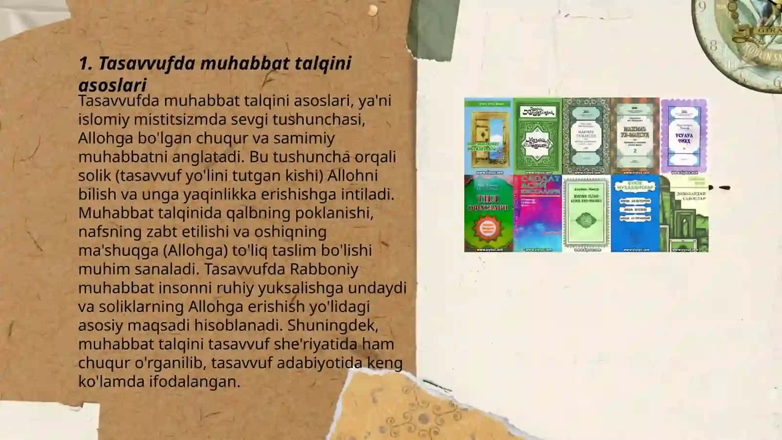 Tasavvufda muhabbat talqini. Mumtoz adabiyotda badiiy soʻz tabiati 3
