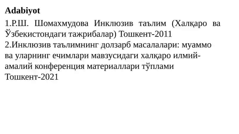 Inklyuziv ta'limga jalb qilingan bolalarga uslubiy va didaktik yordam bilan ta’minlash 3