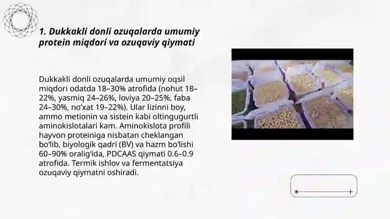 Dukkakli donli ozuqalarning protein,vitamin va mineralli tòyimliligi 3