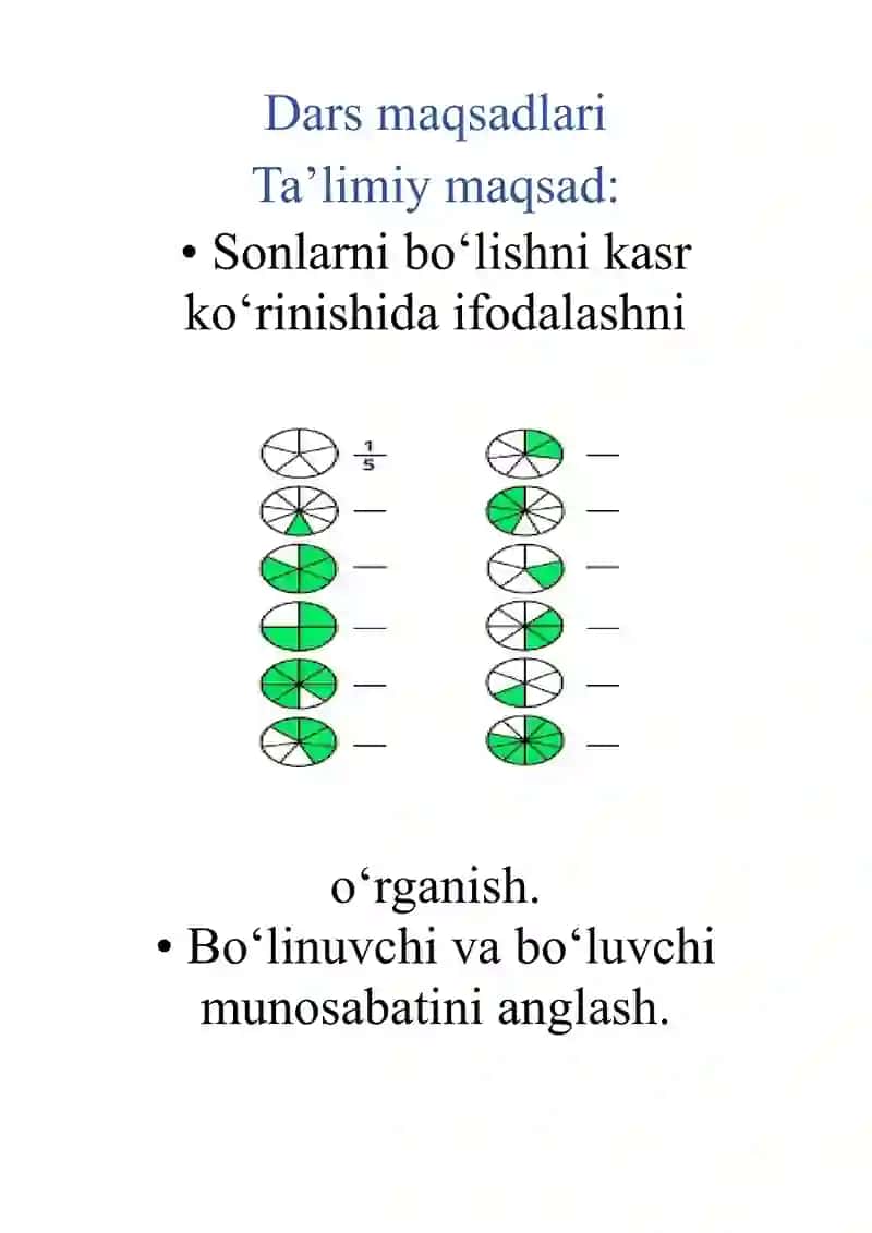 MATEMATIKA FANIDAN DARS ISHLANMA 3